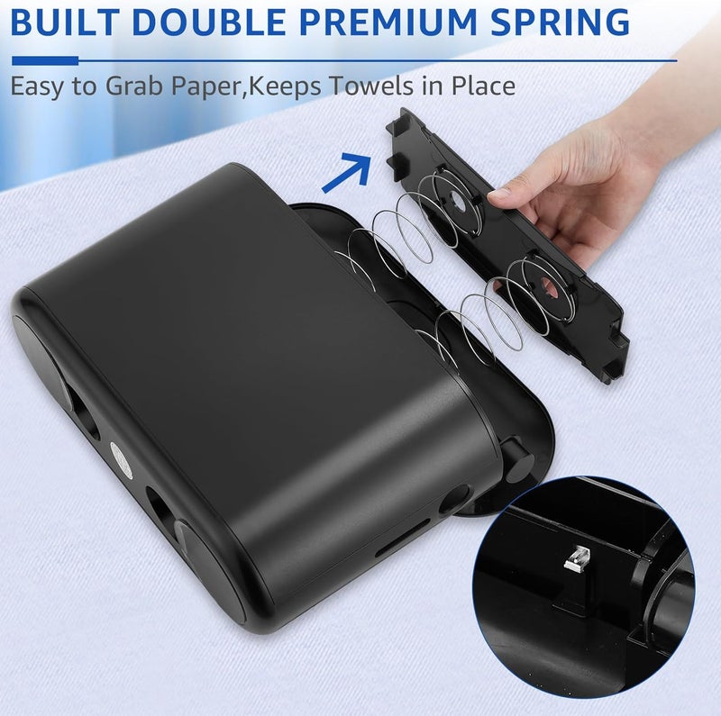 KSITEX Countertop Paper Towel Holder, Commercial Paper Towel Dispenser, Multifold Trifold Z-Fold Paper Towel Holder, Napkin Holder Dispenser, Hand Towel Dispenser for Home Kitchen Restaurant - Image 3